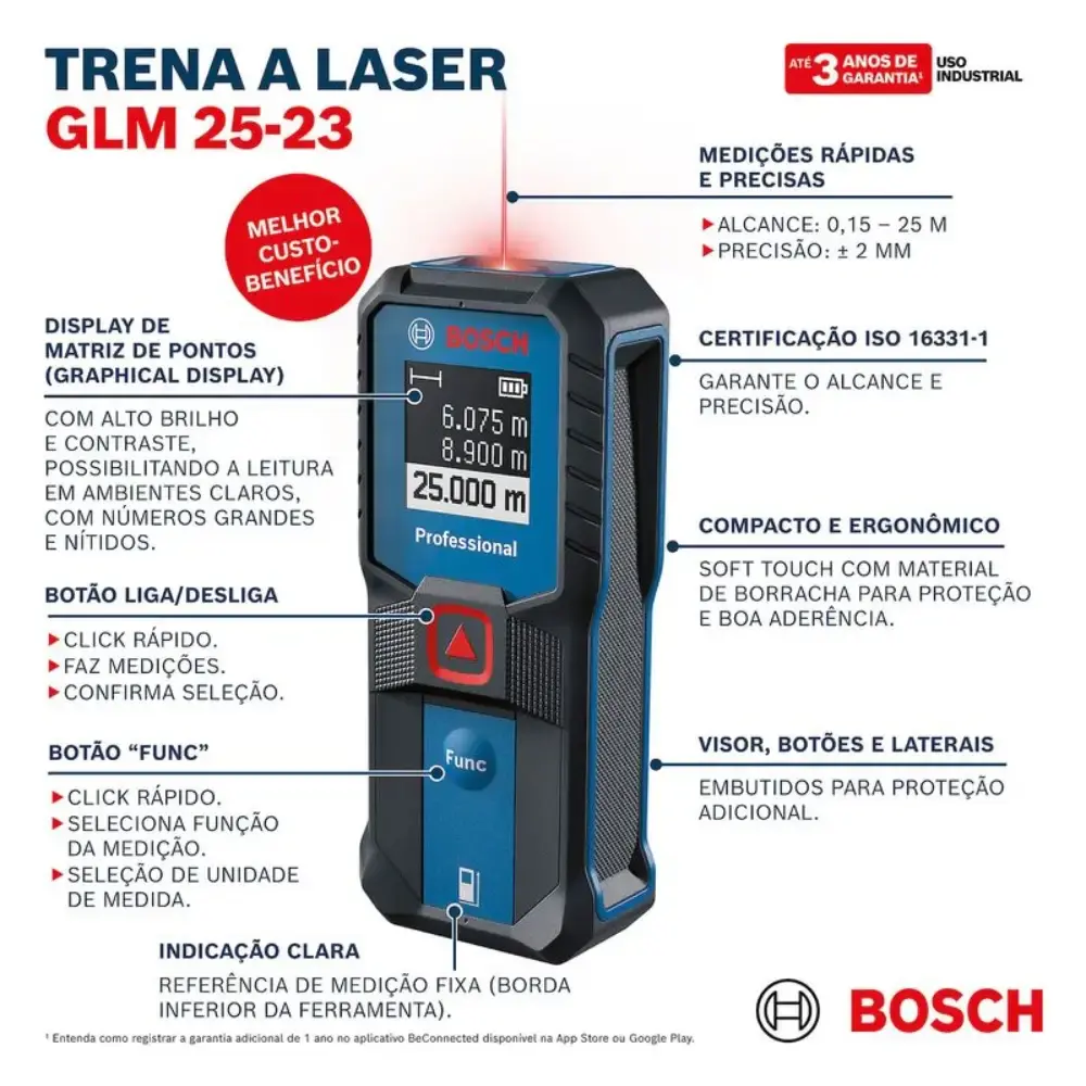 Medidor de distância trena à laser GLM 25-23 Bosch — fotografia 5