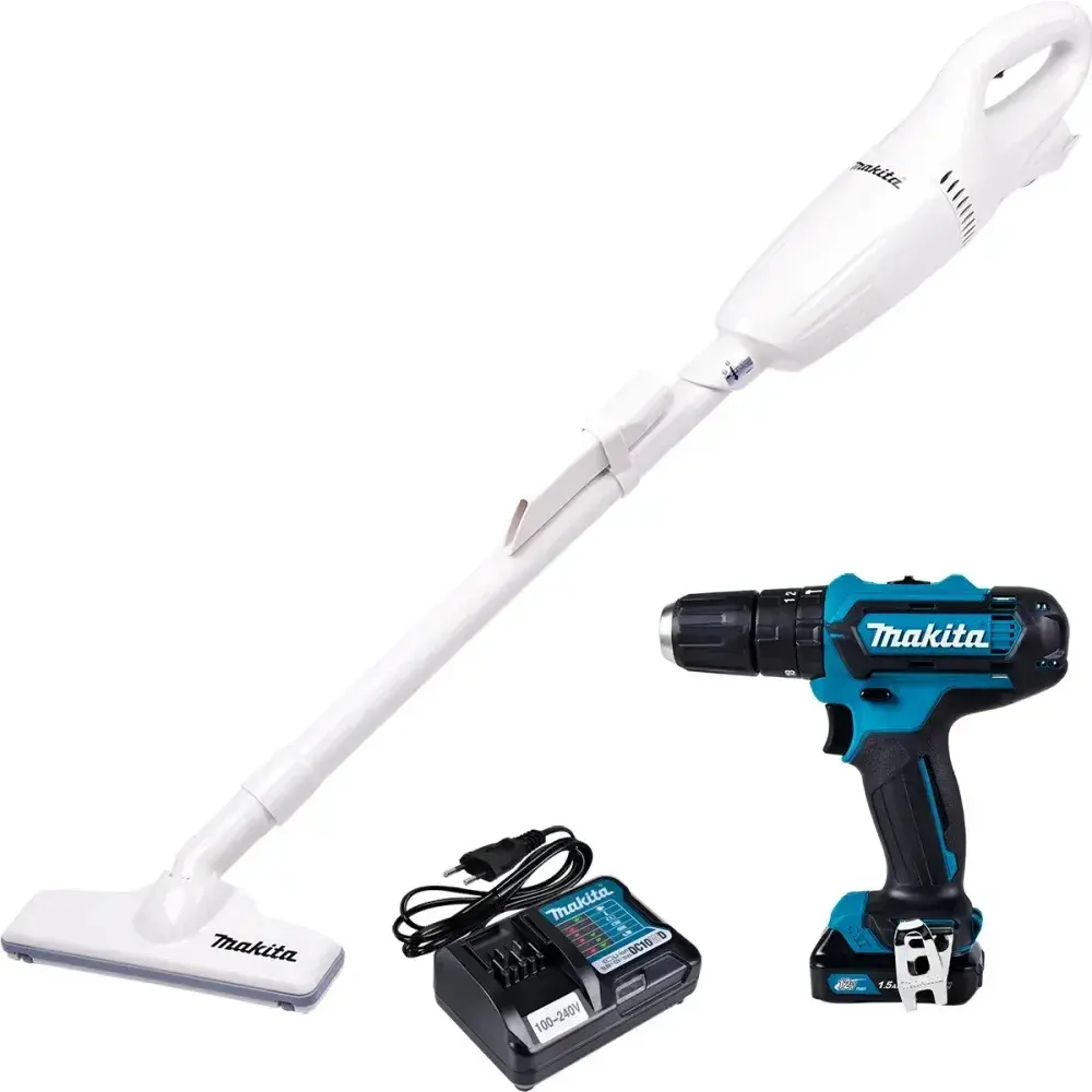 Kit parafusadeira furadeira impacto + aspirador Makita — fotografia 6