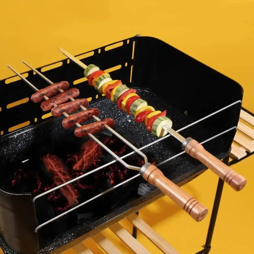 Espeto de alumínio simples 90 CM para churrasco Mor — fotografia 4