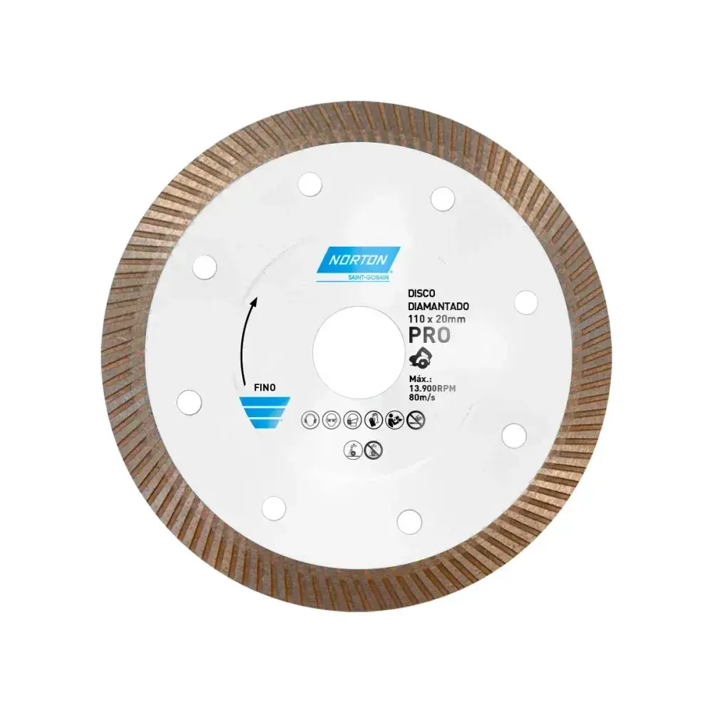 Disco diamantado pro fino porcelanato 110X20MM Norton — fotografia 4