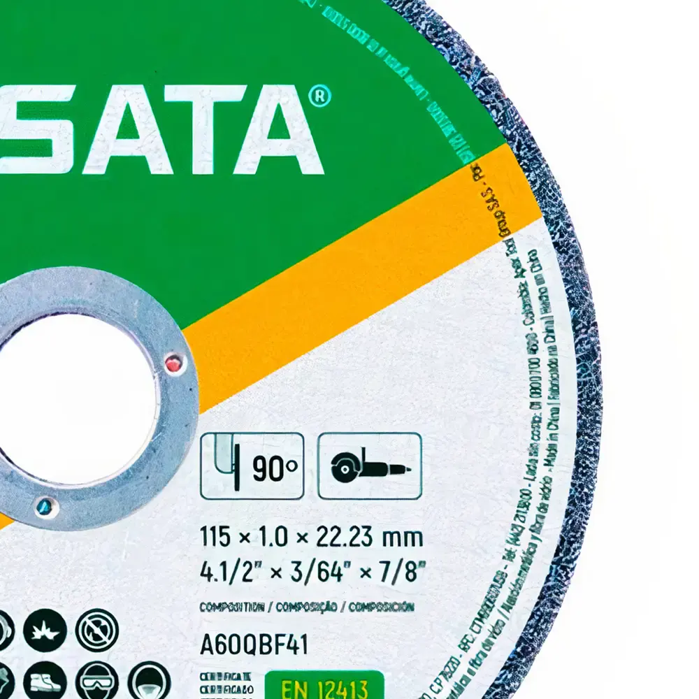 Kit 10 discos de corte abrasivo de metal/inox 4.1/2 polegada x 1.0MM ST55052G Sata — fotografia 4