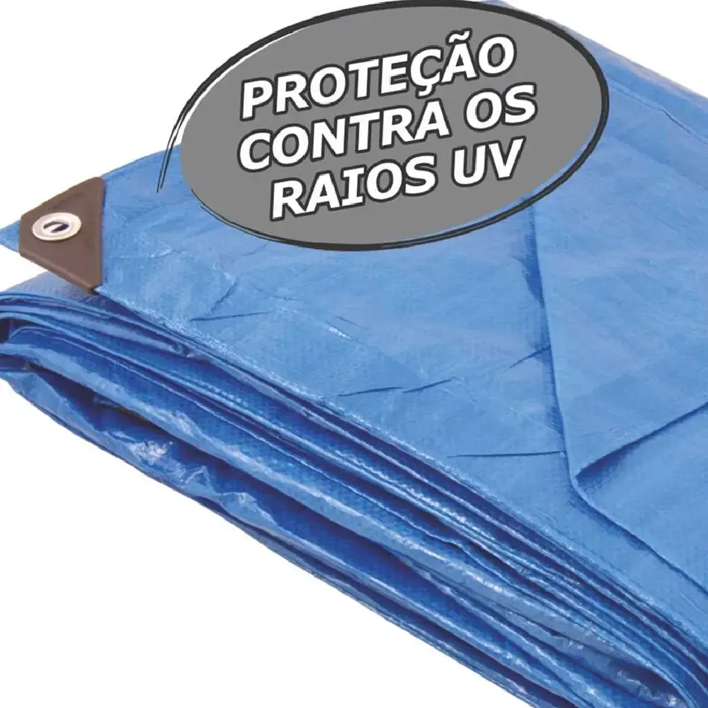 Lona 6 x 6 Metros 200 Micras Reforçada Azul VONDER — fotografia 6