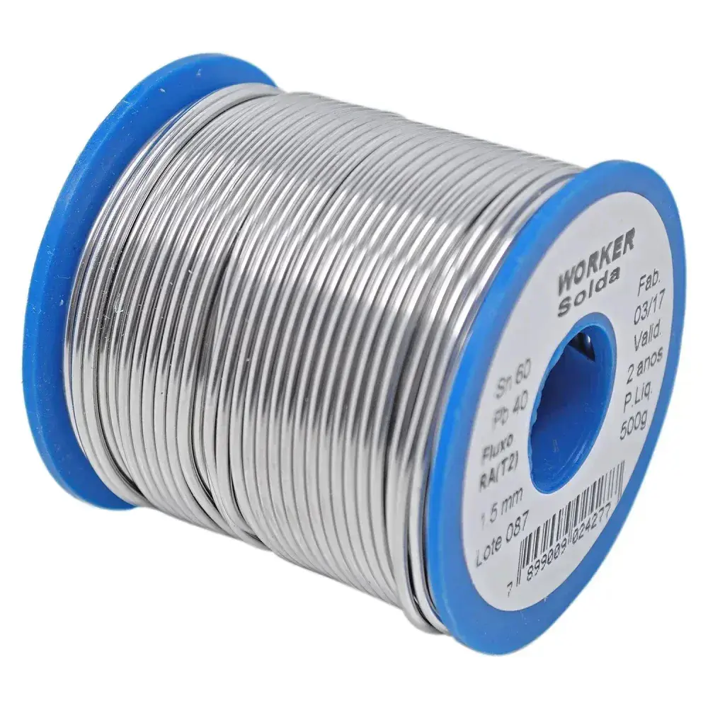Fio de estanho para solda 1,5MM 60X40 469 Worker - 500GR carretel — fotografia 7