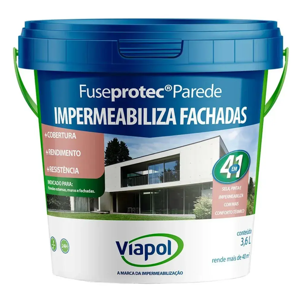 Impermeabilizante fuseprotec de fachada 3,6L Viapol — fotografia 2