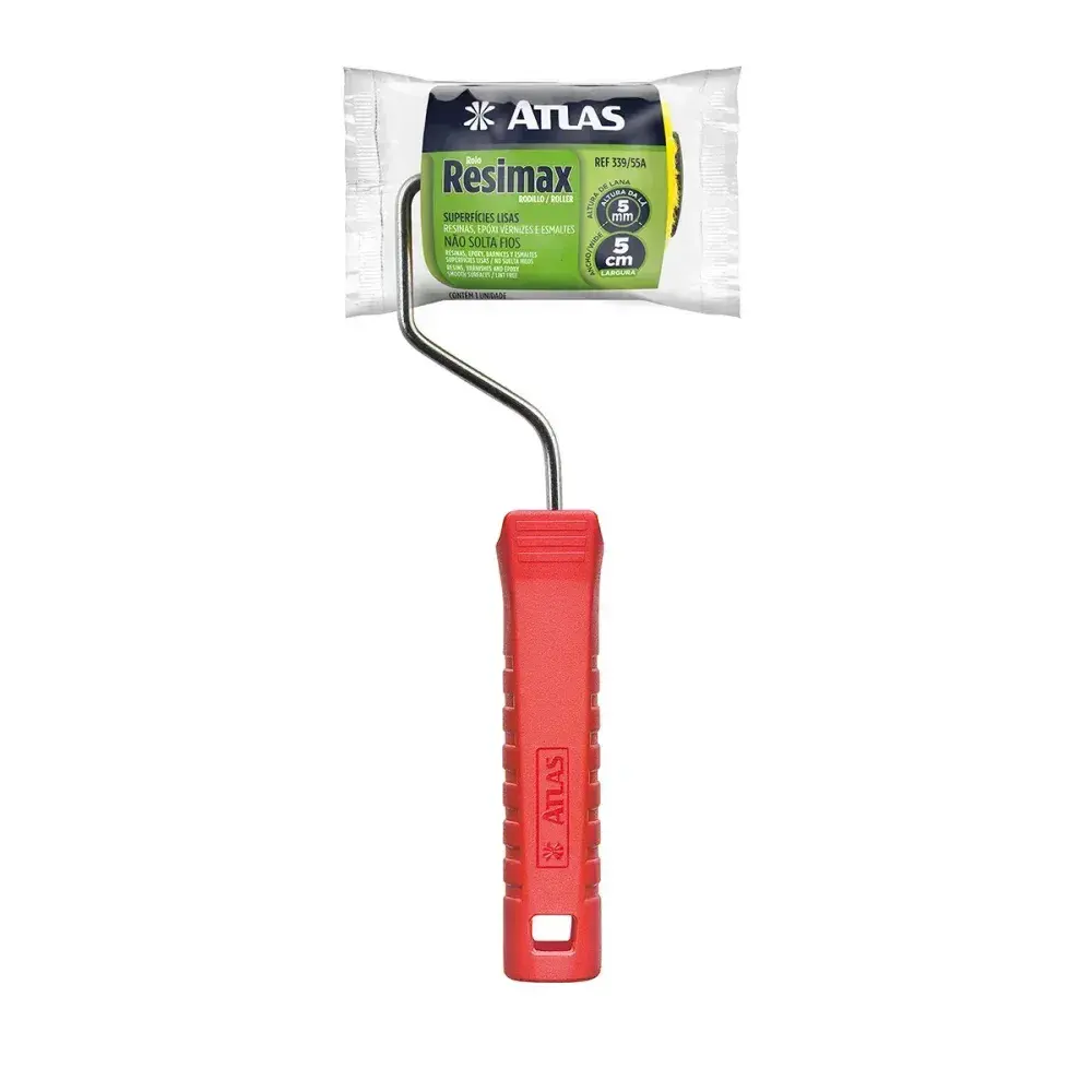Rolo resimax poliéster 5CM com cabo para pintura Atlas — fotografia 2