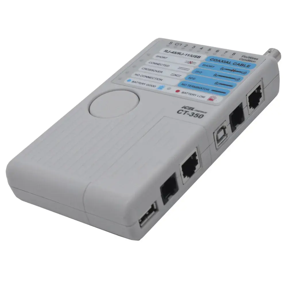 Testador de cabos elétricos CT-350 rede e coaxial Icel — fotografia 3