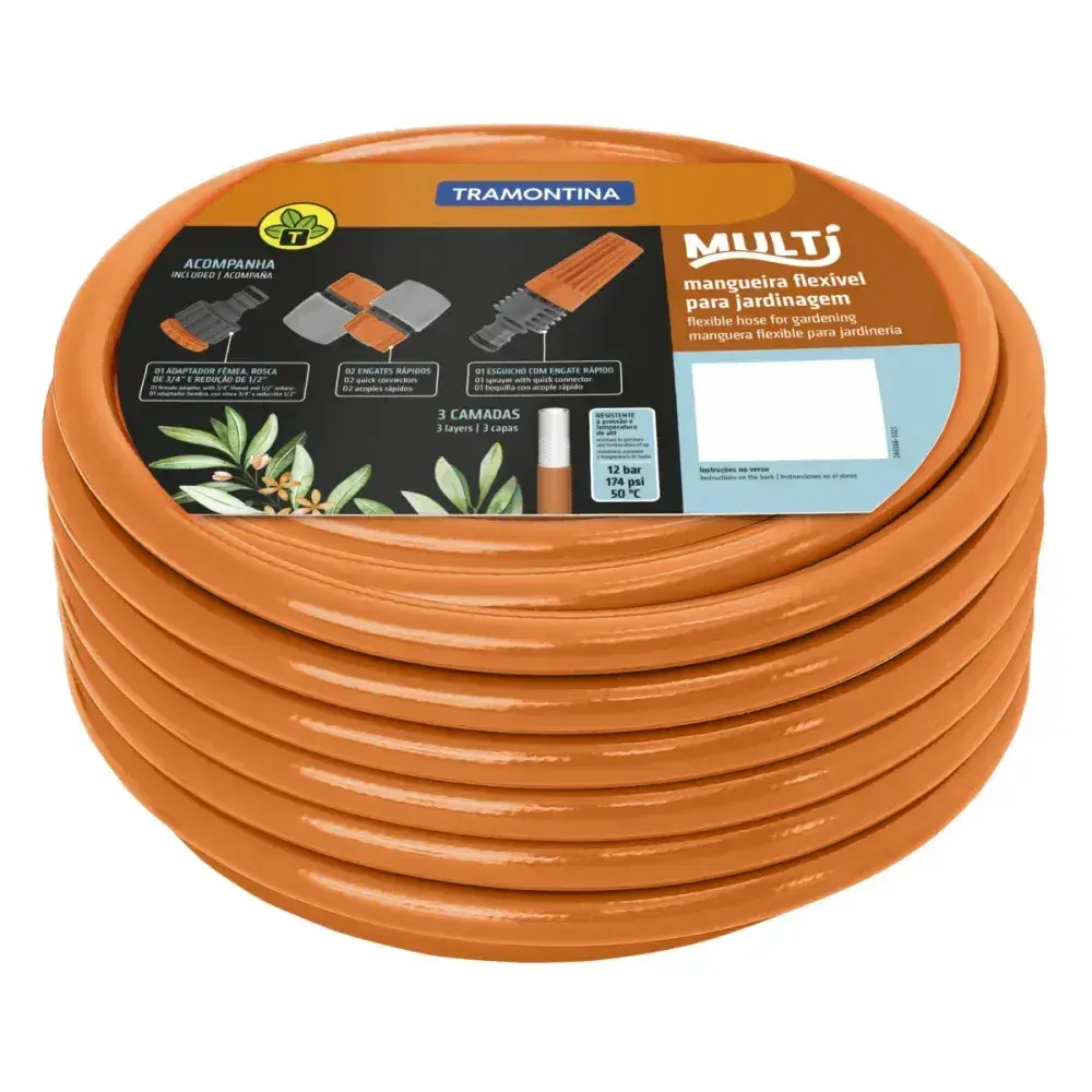 Mangueira multi pvc de camadas 15M 26X13CM Tramontina — fotografia 2