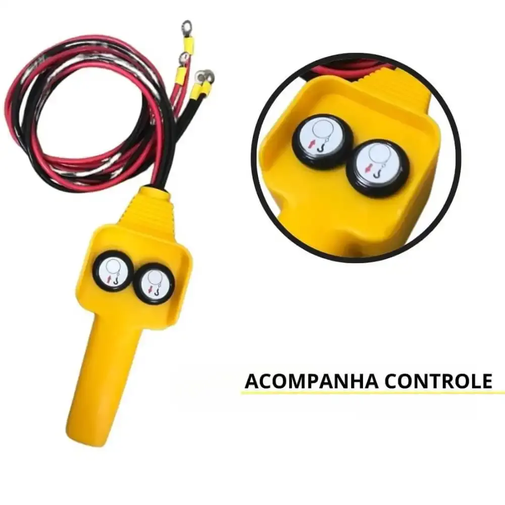 Guincho elétrico 12V 2041 KG com cabo 10 metros IWGE4500 ImportWay — fotografia 7