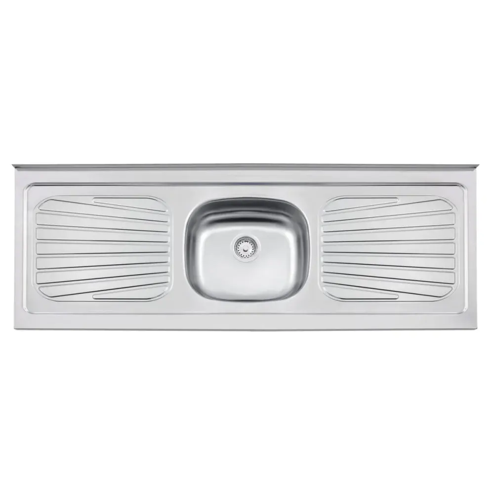 Pia de cozinha new raggi 40 aço inox 150X52CM Tramontina — fotografia de referência
