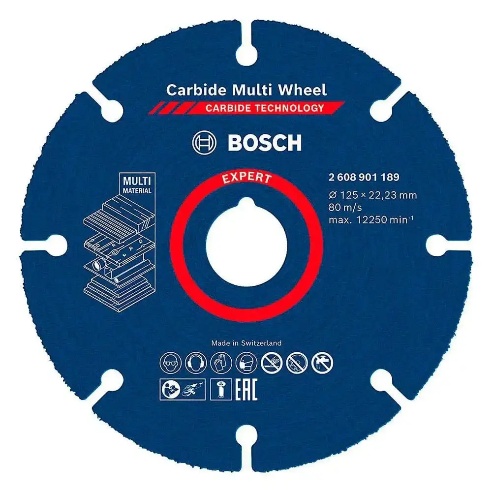 Disco de serra expert 115 MM multi material carbide multi whell 3 unidades Bosch — fotografia 5