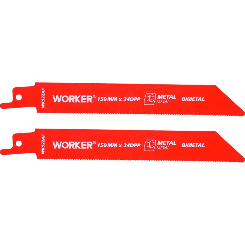 Lâmina para serra sabre bimetálica 1/2” 150MM 24 dentes Worker — fotografia de referência