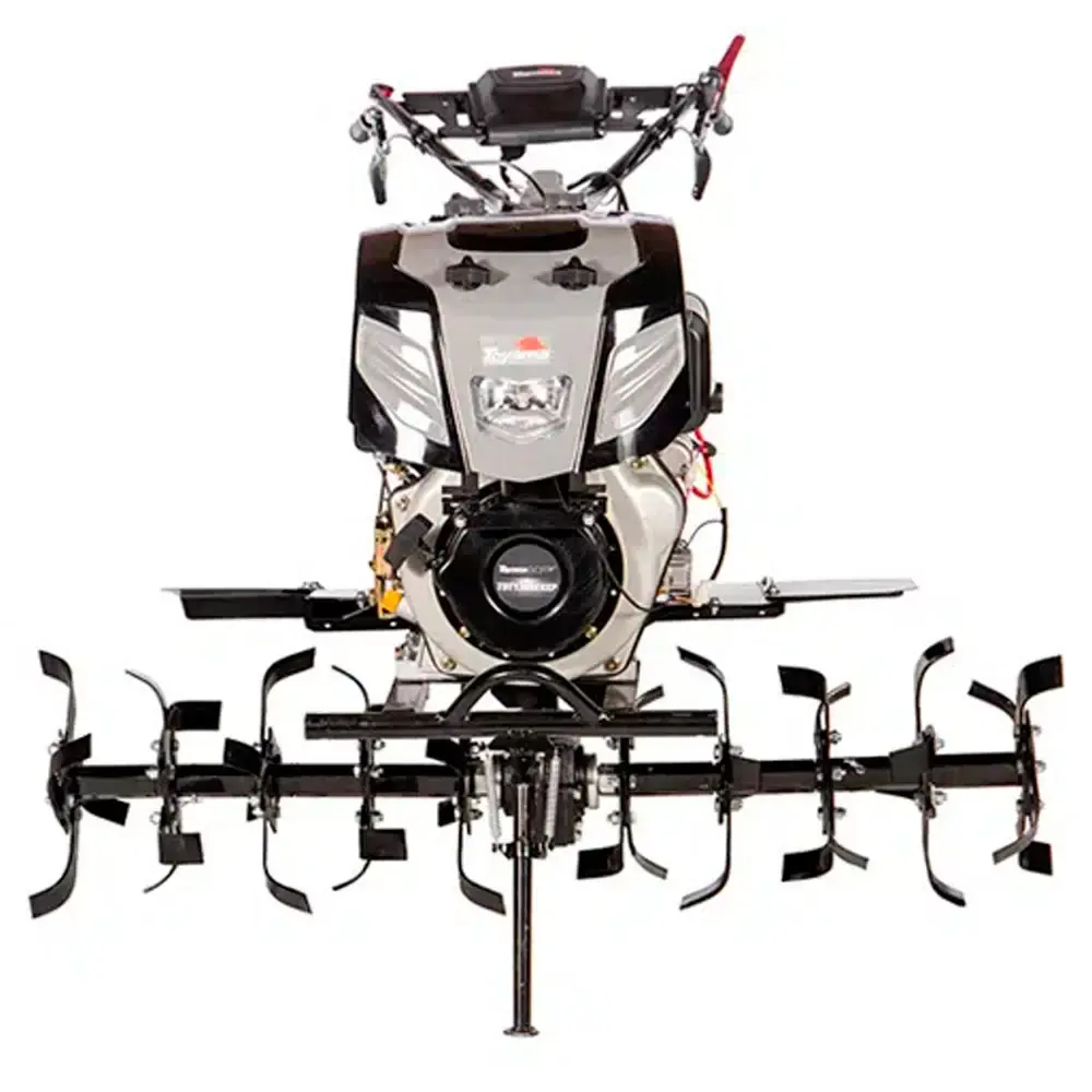Motocultivador diesel 11 HP 4T 418 CC rodas e enxadas TDT135RE8-XP 704-012 Toyama — fotografia 7