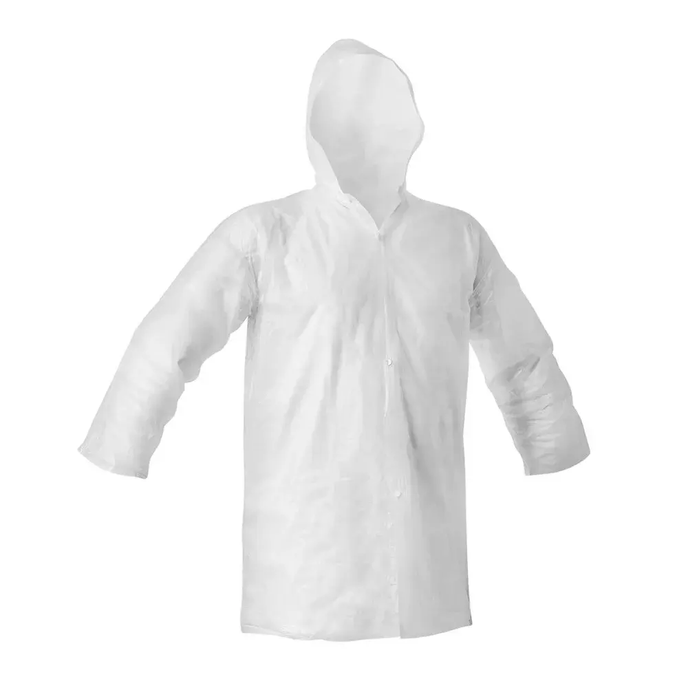 Capa de chuva incolor tamanho g pvc sem forro Worker — fotografia de referência