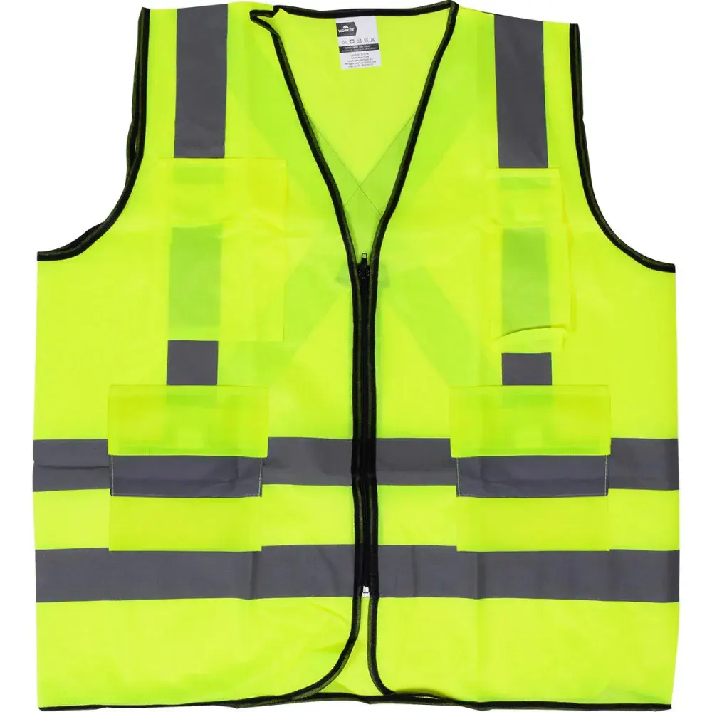 Colete refletivo amarelo 4 bolsos tamanho g Worker
