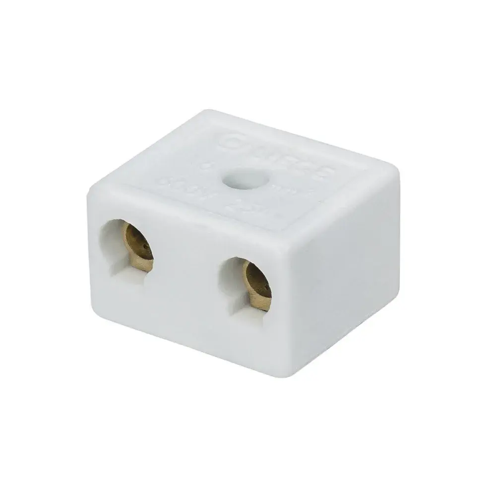 Conector de porcelana grande com 2 polos 16MM Liege — fotografia de referência
