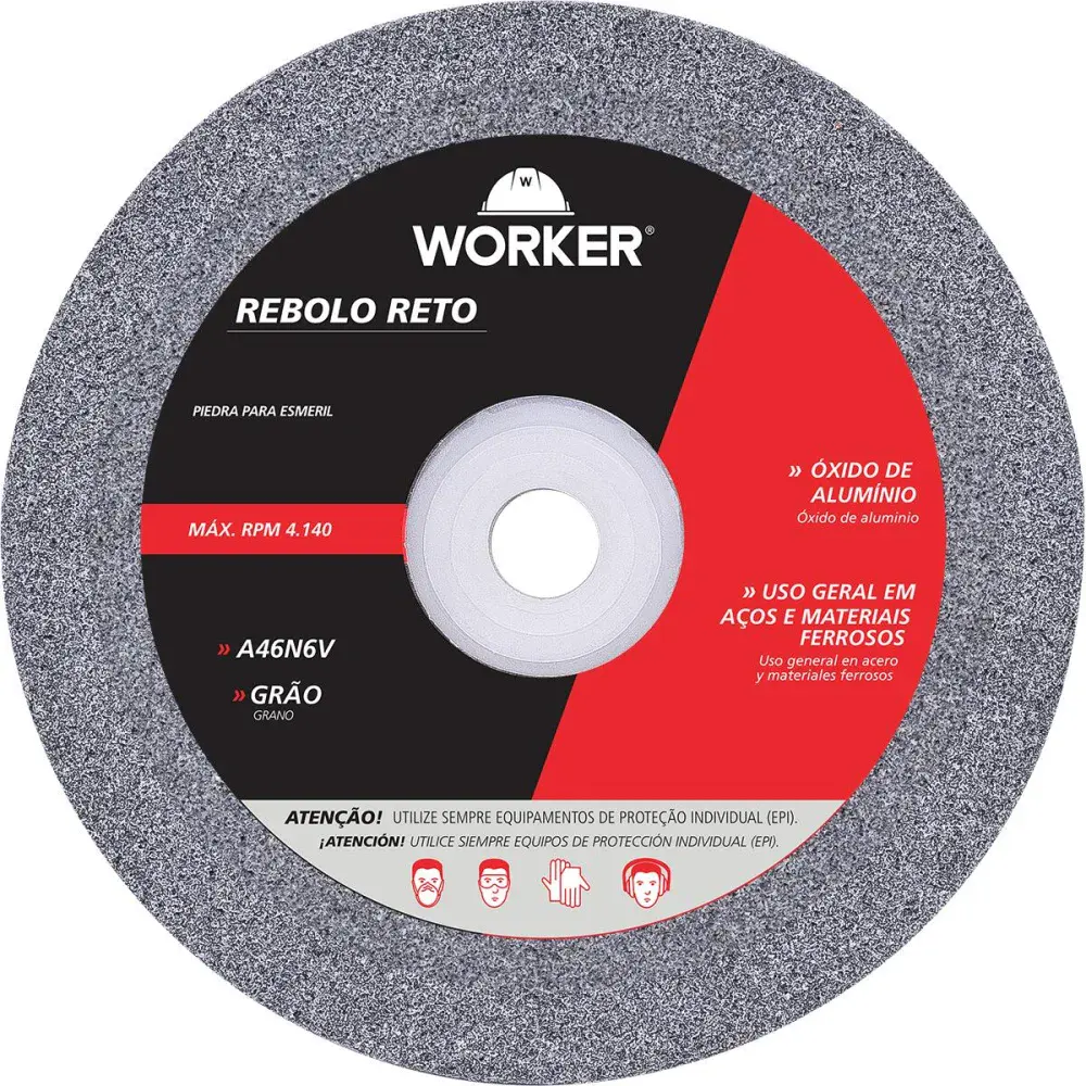 Rebolo reto 5/8.1/4 médio uso geral Worker