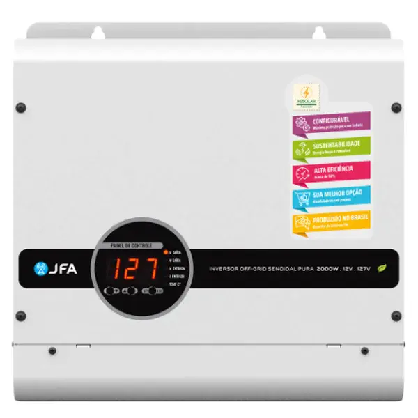 Inversor off-grid senoidal pura 2000W 12/127V JFA