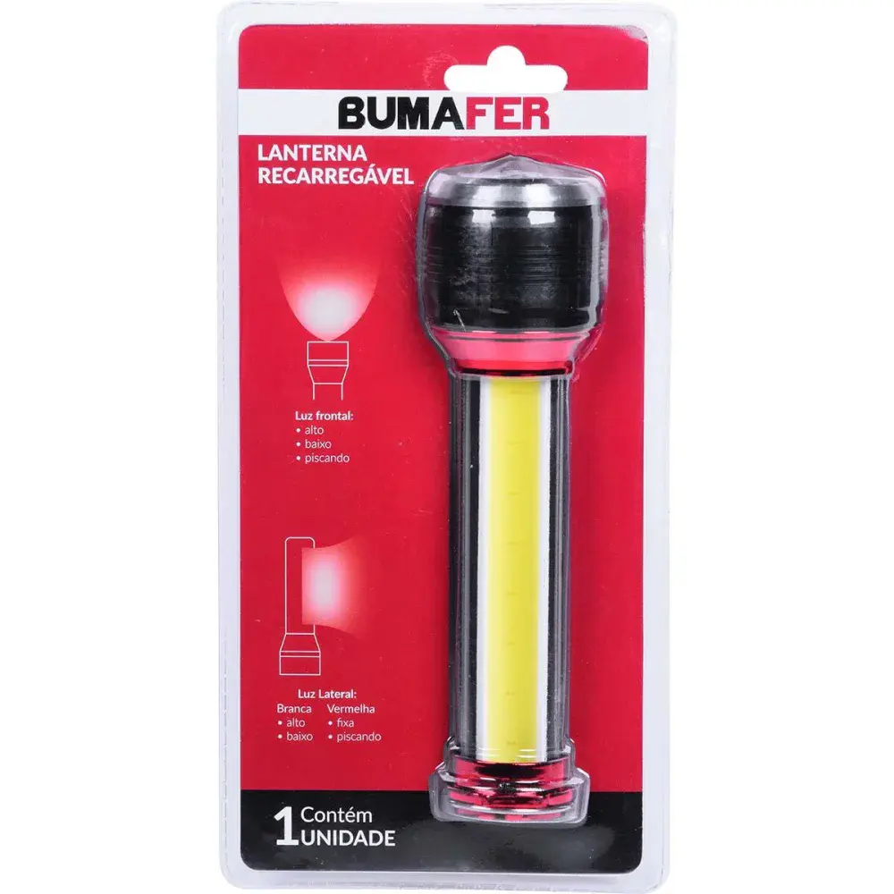 Lanterna super led recarregável abs 18CM Bumafer — fotografia 6