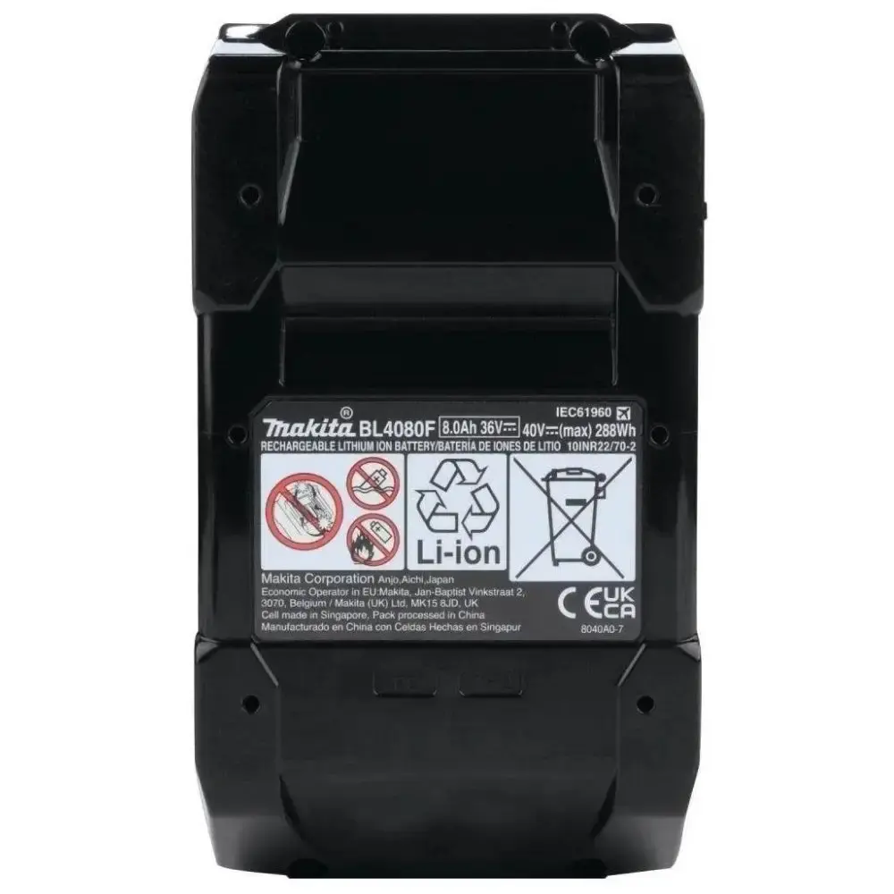 Bateria 40,0V 8,0AH li-ion max XGT BL4080F Makita — fotografia 4