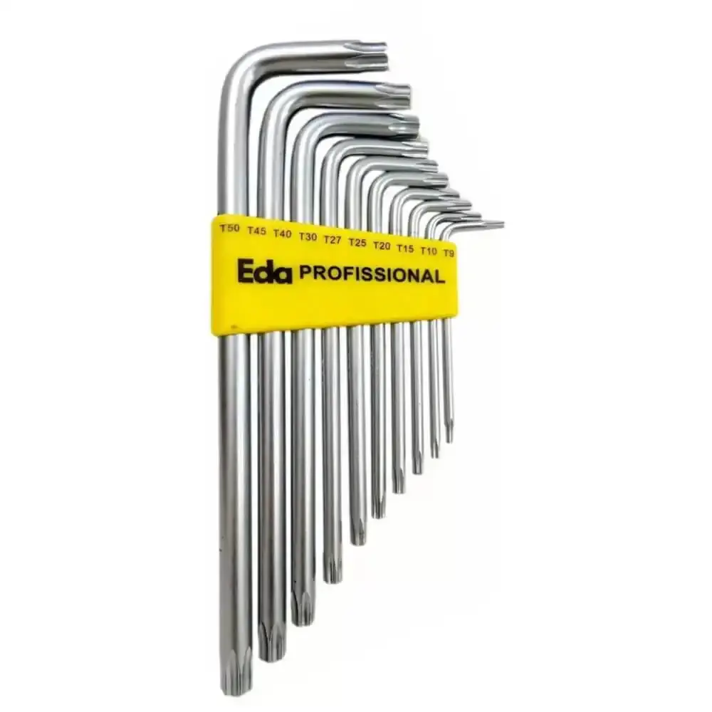 Jogo de chave torx com 10 peças extra longas de 6,5CM a 18CM com guia 8QH Eda — fotografia 3
