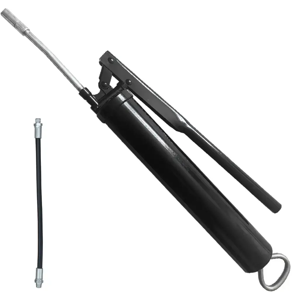Bomba graxa manual de alavanca 500 GR com extensão flexível 1/8 POL Bremen — fotografia de referência