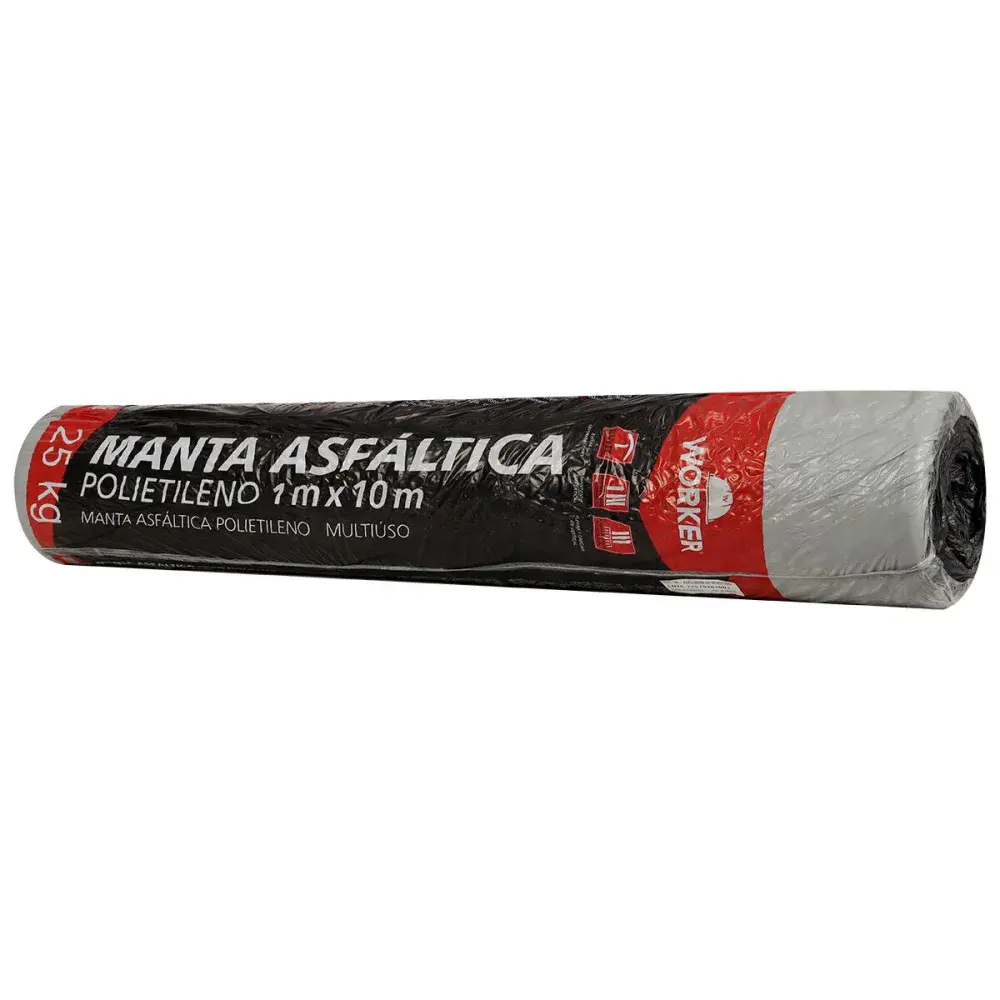 Manta asfáltica polietileno 2,5MM 1M x 10M 25KG Worker — fotografia de referência