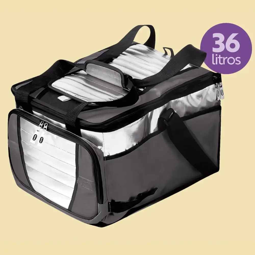 Bolsa térmica 36 litros com divisória 003622 Mor — fotografia 4