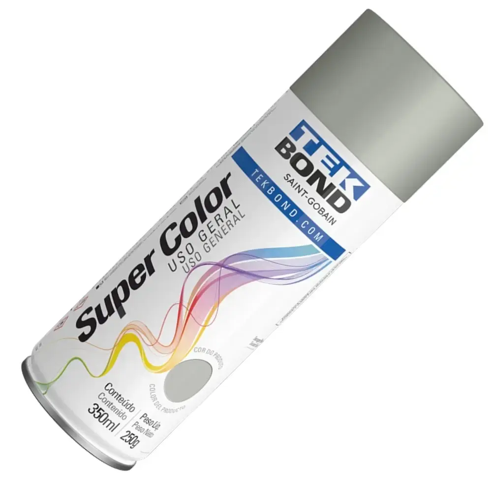 Tinta spray super color alumínio uso geral 350ML 23031006900 Tekbond — fotografia 5