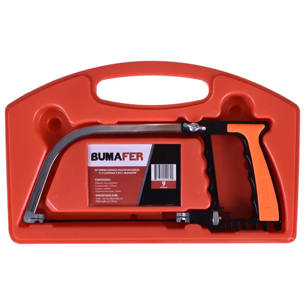 Kit de serra arco multifuncional com 11 peç Bumafer — fotografia 3