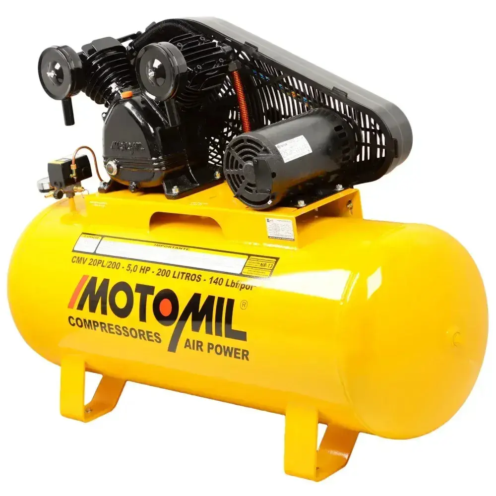Compressor de ar CMV20PL/200 200L 20 pés MotoMil — fotografia 8