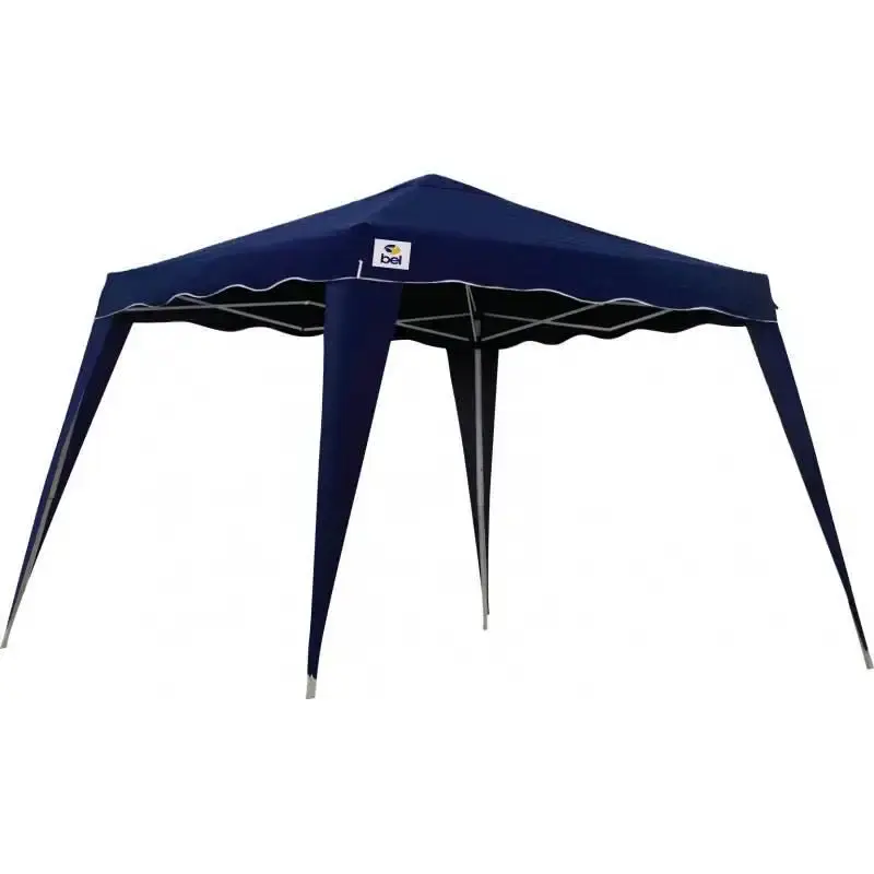 Tenda gazebo azul em poliéster 3 x 3 x 2.4 metros dobrável pés em alumínio 333300 BEL — fotografia de referência
