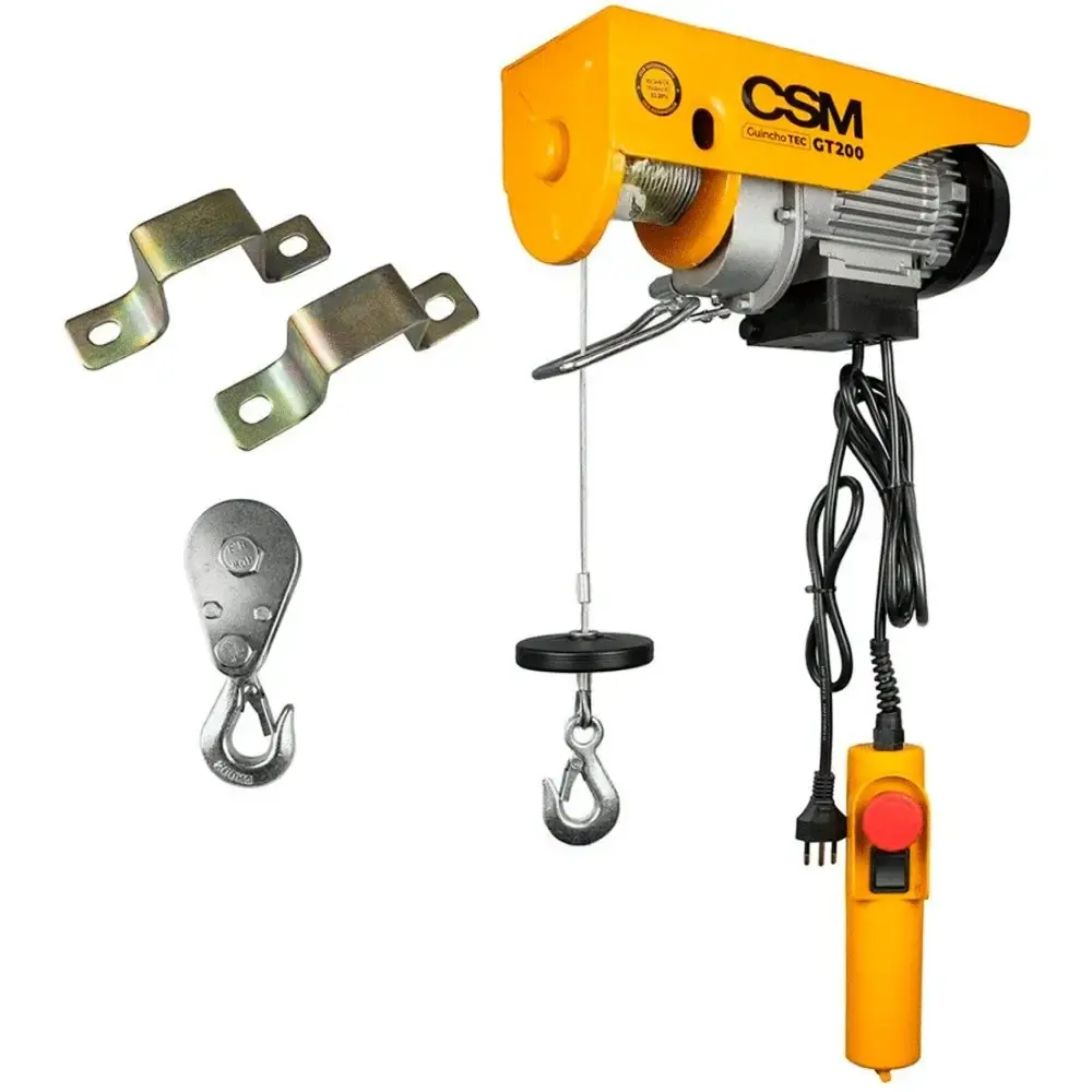 Talha elétrica 100 a 200KG 12M mono 220V tec-gt GSM CSM — fotografia 3