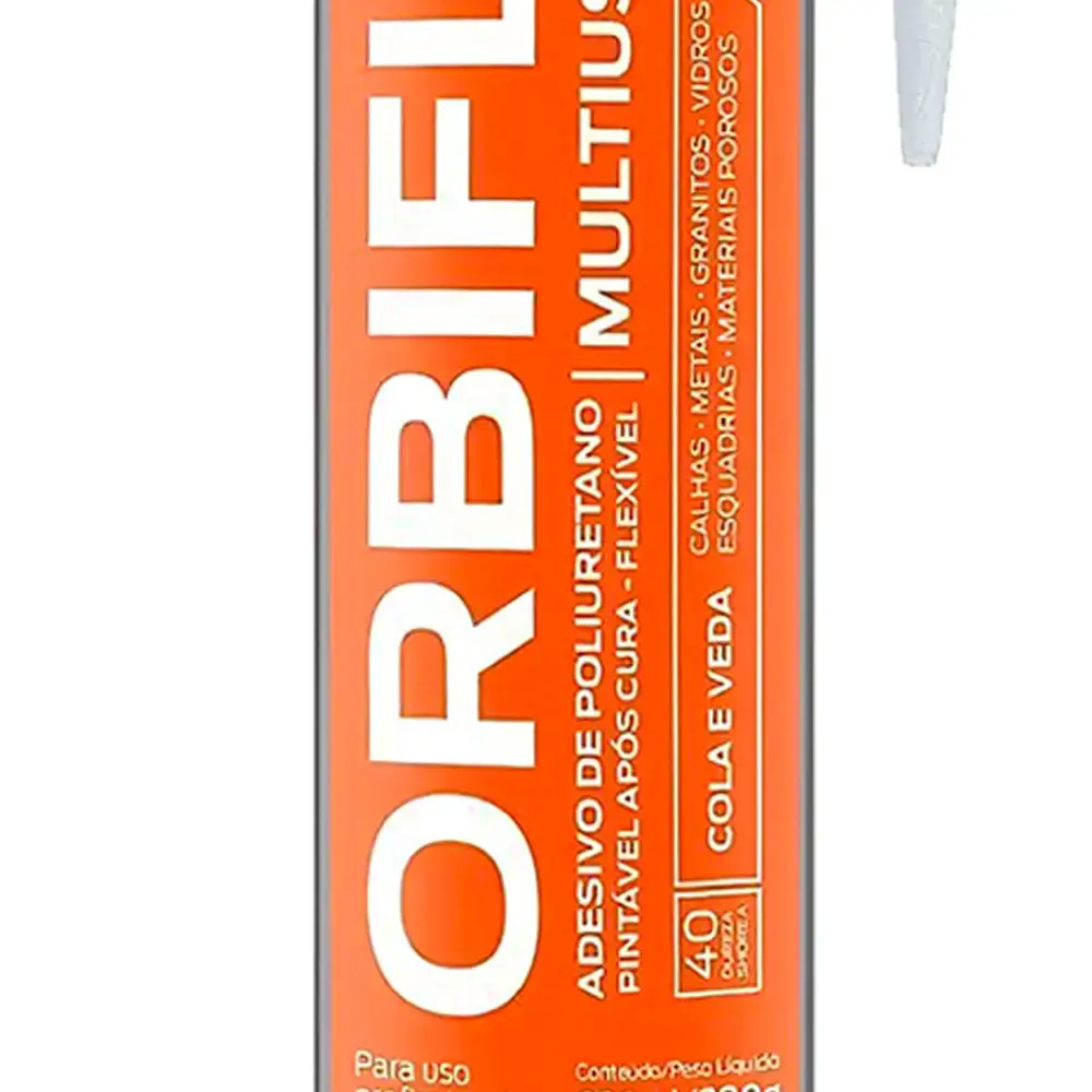 Adesivo silicone PU selante 230 ML cinza 16670 orbiflex — fotografia 4