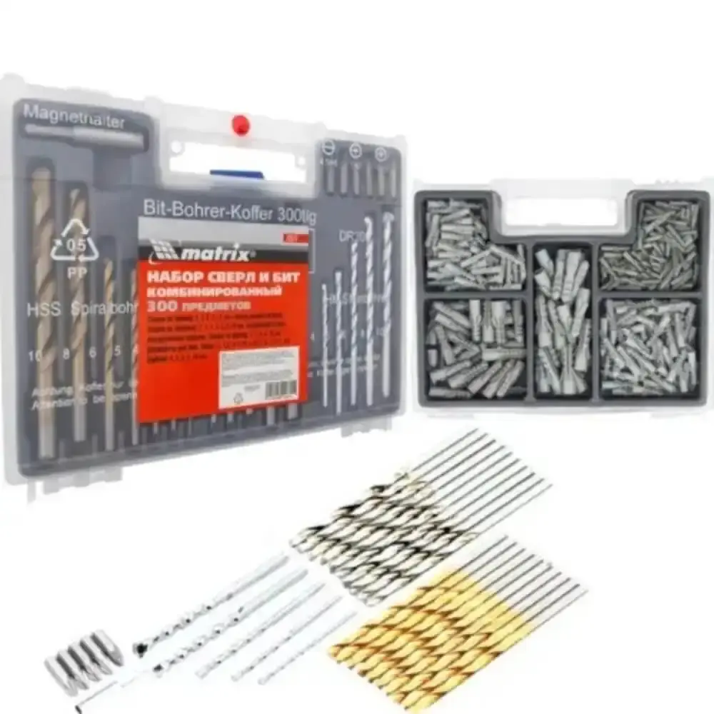 Parafusadeira de impacto 1/2 POL 20V worx com jogo de brocas bits e buchas 300 peças MTX Positec — fotografia 3