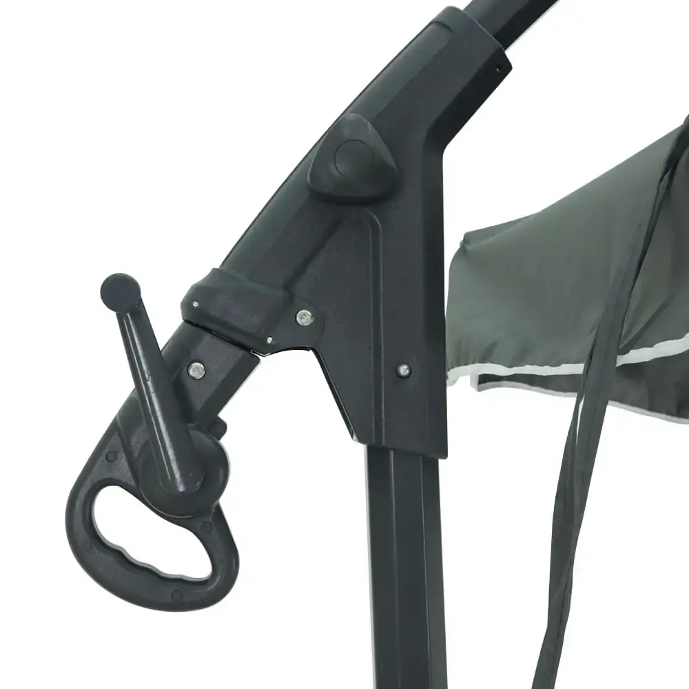 Ombrelone 3 metros suspenso com base cinza 891008 BEL Belfix — fotografia 5