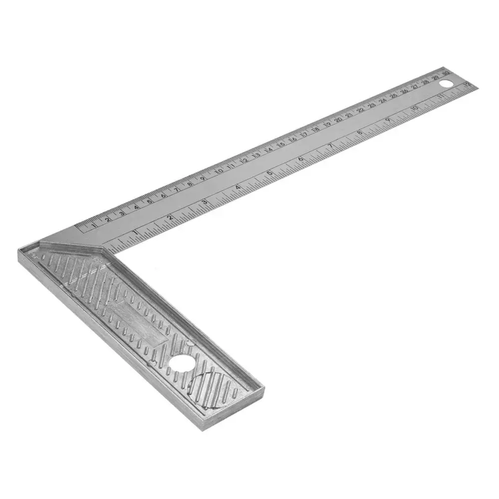 Esquadro de aço inox 10 250MM com cabo de alumínio Worker — fotografia de referência