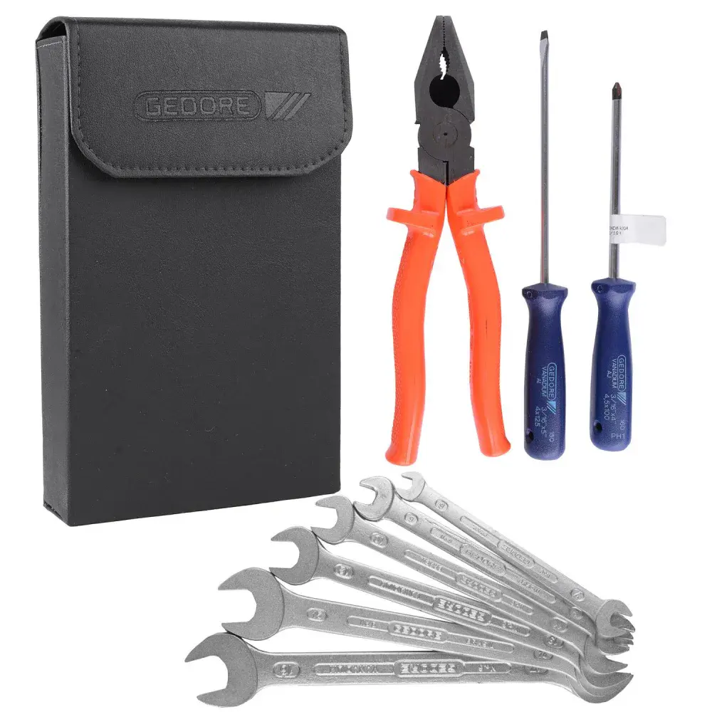 Jogo de ferramentas minikit quatro rodas Gedore - 9 peç — fotografia de referência