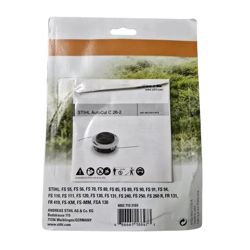 Carretel refil de nylon roçadeira FS 55/FS 80 autocut c 26-2 Stihl — fotografia 5
