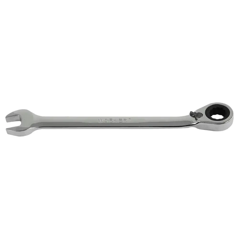 Chave combinada com catraca reversível cromado 13MM Worker — fotografia 3