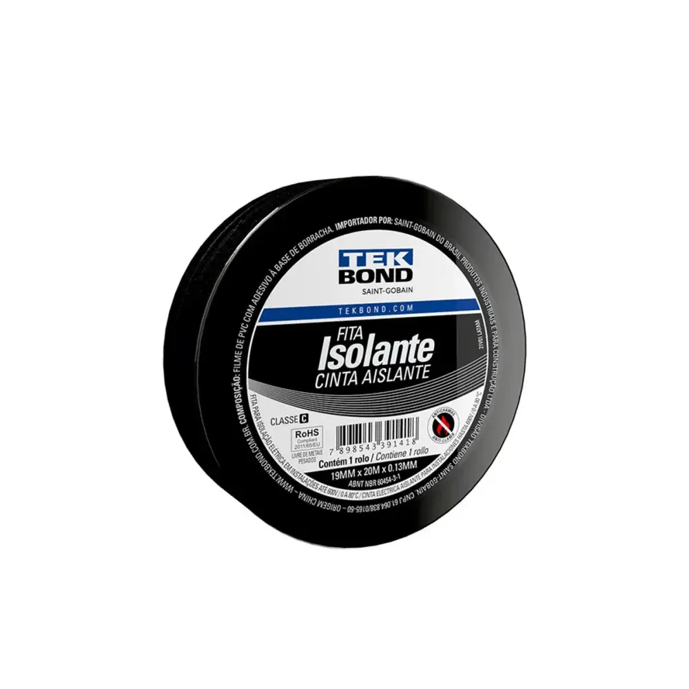 Fita isolante 19MMX20M Tekbond — fotografia de referência