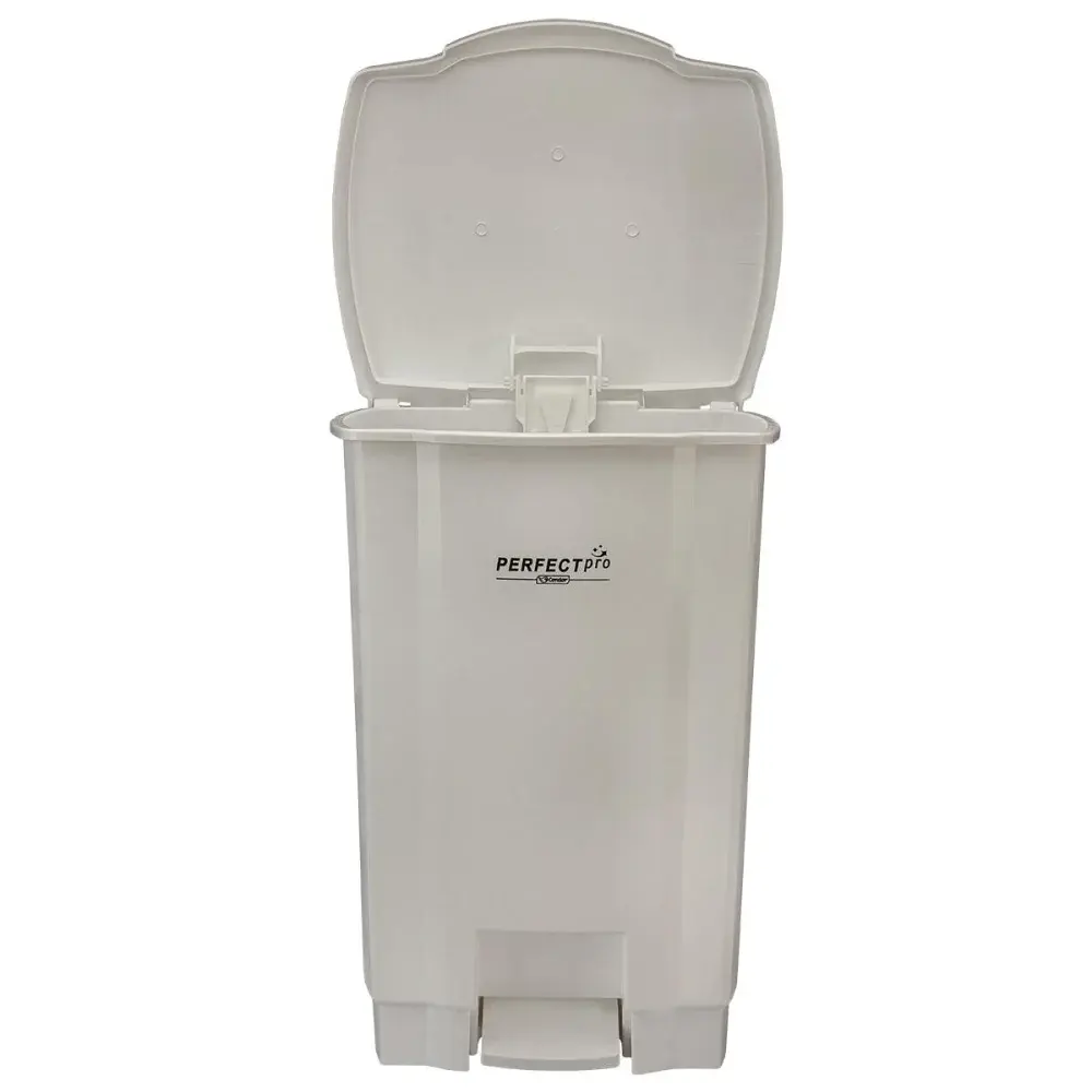 Lixeira para coleta seletiva branca 50L Perfect — fotografia 5