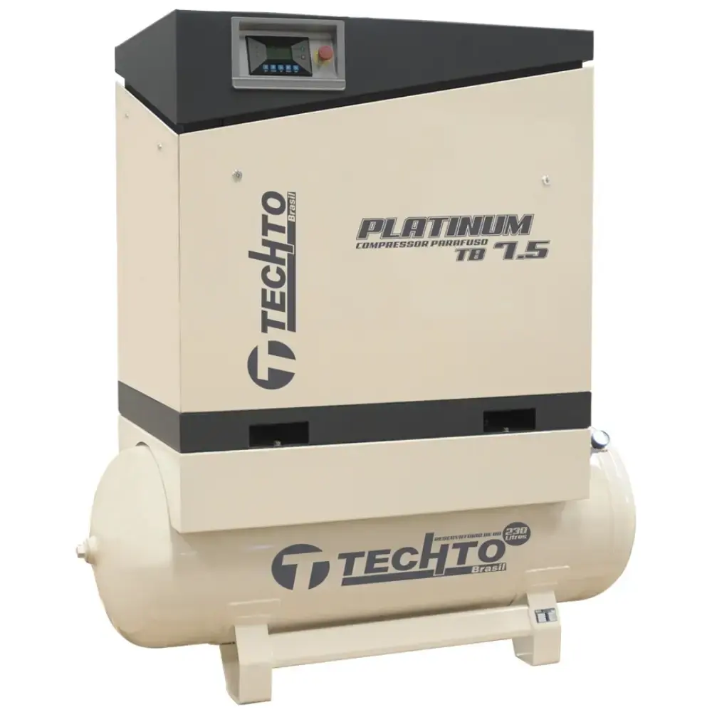 Compressor de parafuso platinum 7,5HP 8BAR 220V TB7,5 techto — fotografia de referência