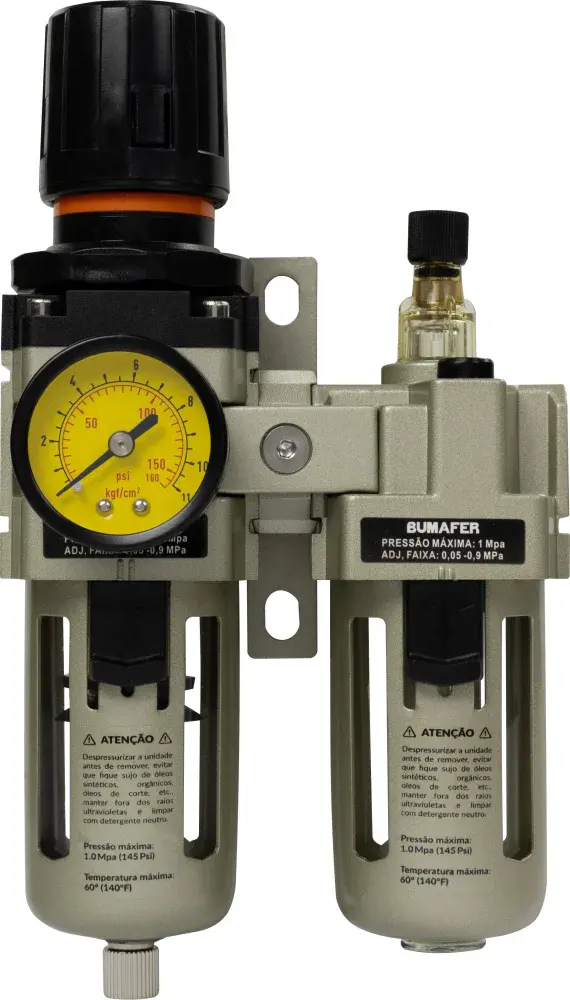 Regulador de lubrificação ar 145 lbf/pol 1/4 Bumafer