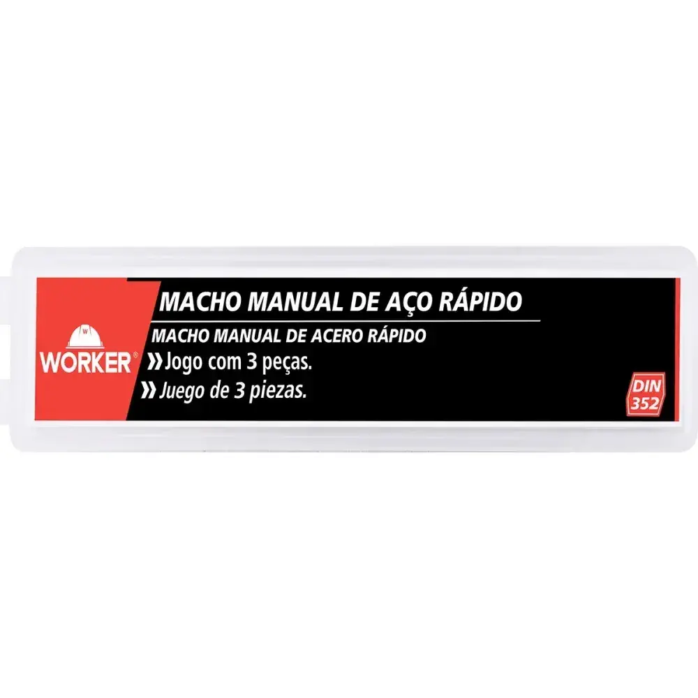 Jogo de macho manual DIN352 M5X0,80MM 3 peç Worker — fotografia 11