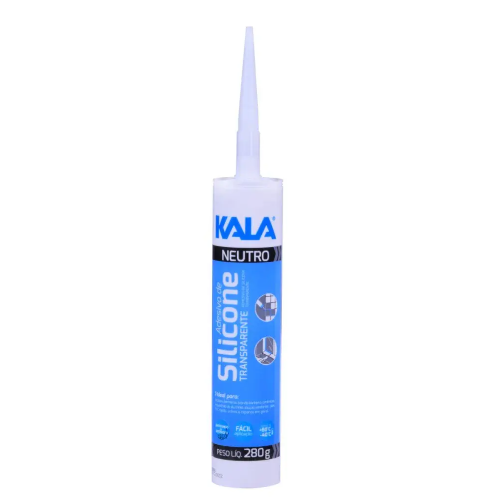 Adesivo de silicone neutro transparente 280G Kala — fotografia de referência