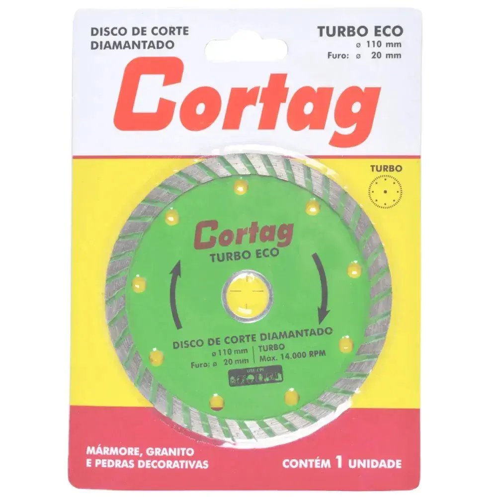 Disco diamantado 110MMX20MM Cortag turbo eco — fotografia 7