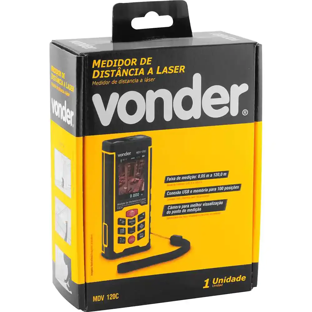 Medidor de distância a laser 120 metros MDV120C Vonder — fotografia 6