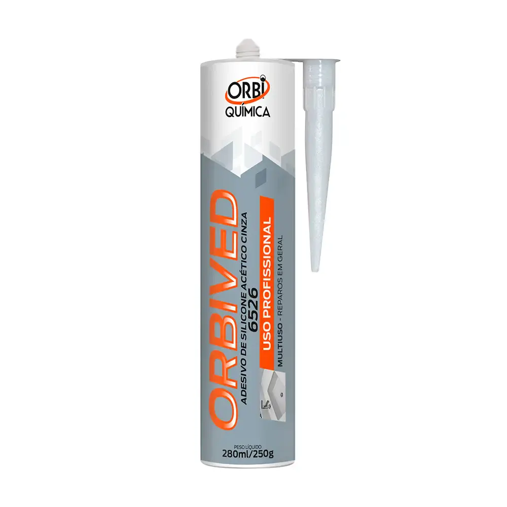 Silicone acético multiuso 250G cinza 6526 Orbi — fotografia de referência