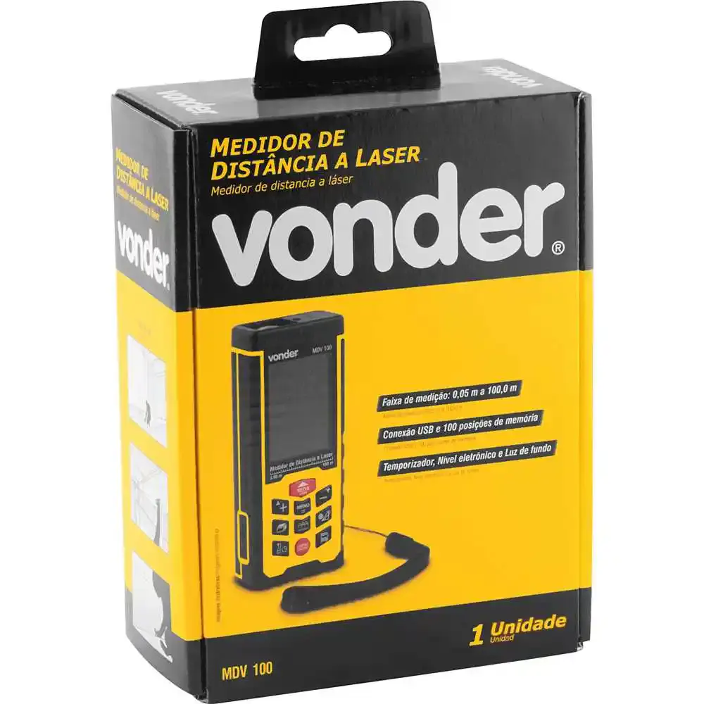 Medidor de distância a laser 100 metros MDV100 Vonder — fotografia 5