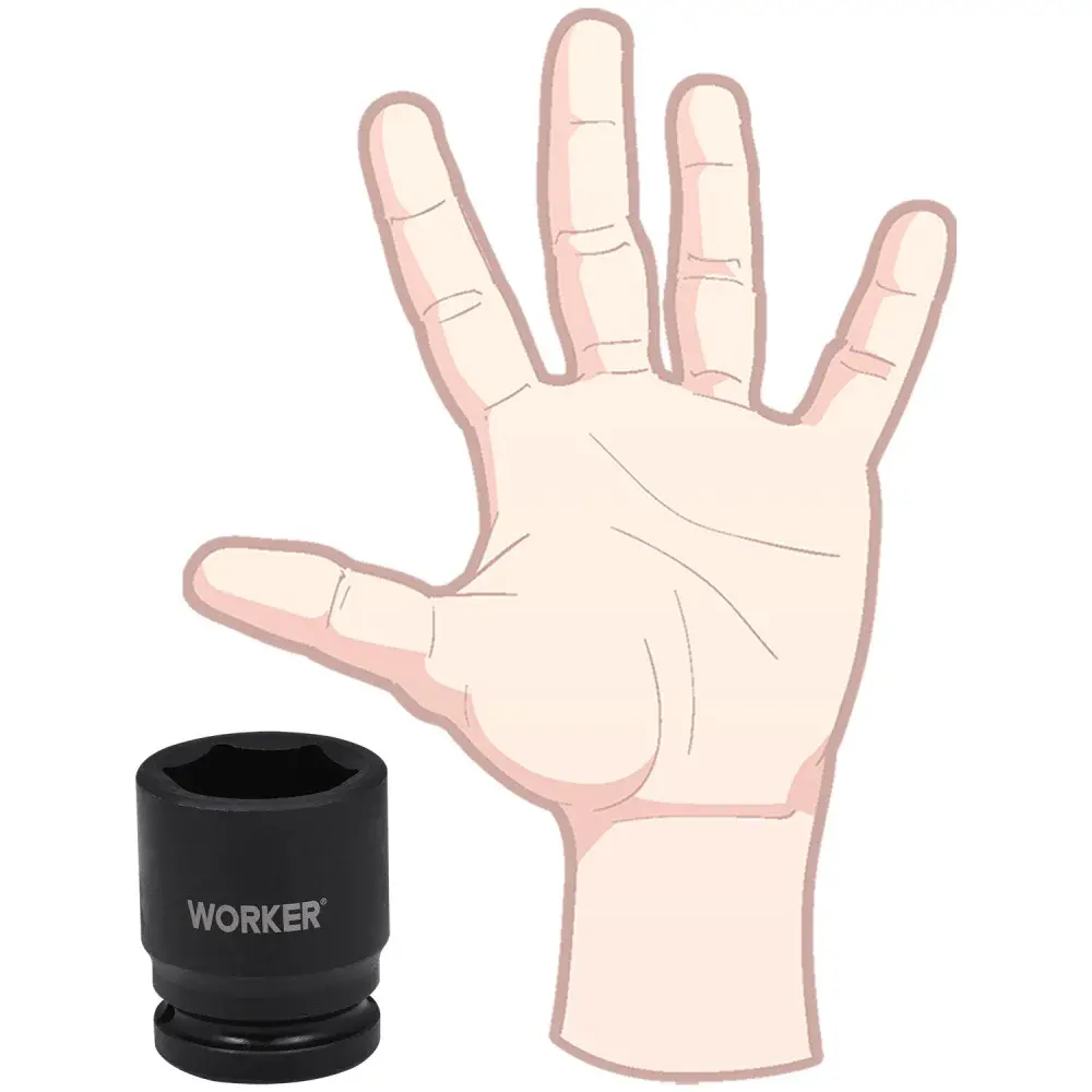 Soquete sextavado impacto encaixe 3/4 33MM Worker — fotografia 6